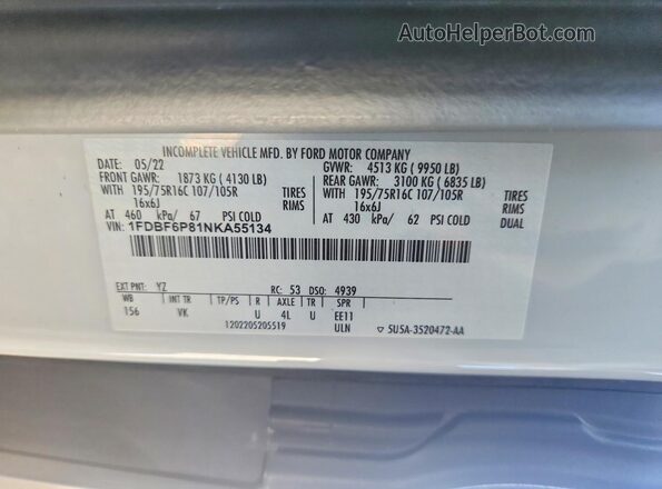 1FDBF6P81NKA55134 2022 FORD TRANSIT Black Widok komory silnika