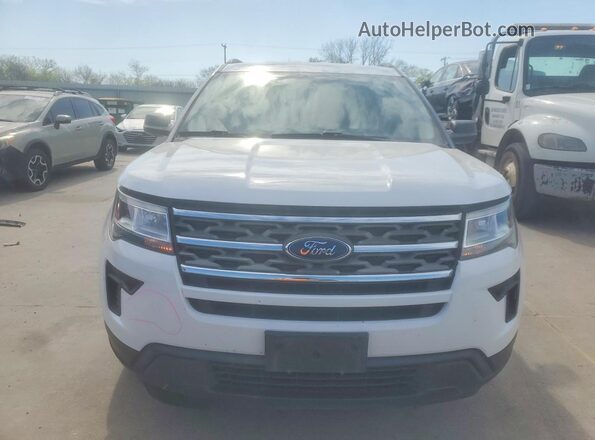 1FM5K7B80JGB08070 2018 FORD EXPLORER White წინა ხედი