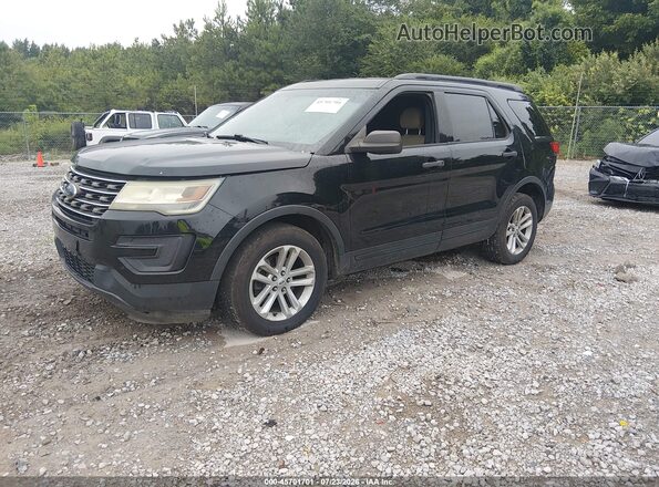1FM5K7B81GGD04284 2016 FORD EXPLORER Black Առջևի ձախ երեք քառորդ տեսարան