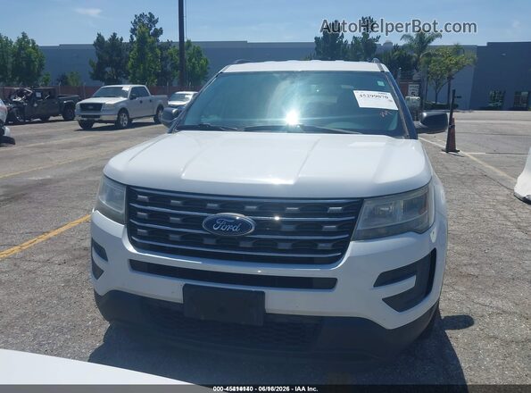 1FM5K7B81HGD58766 2017 FORD EXPLORER White Instrument cluster view