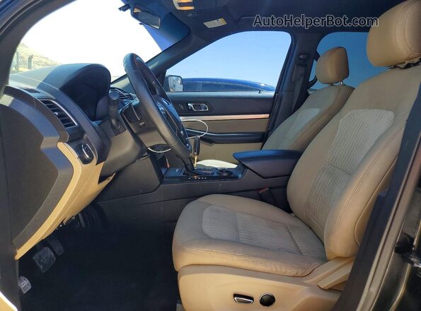 1FM5K7B83GGD29025 2016 FORD EXPLORER Black Front interior view
