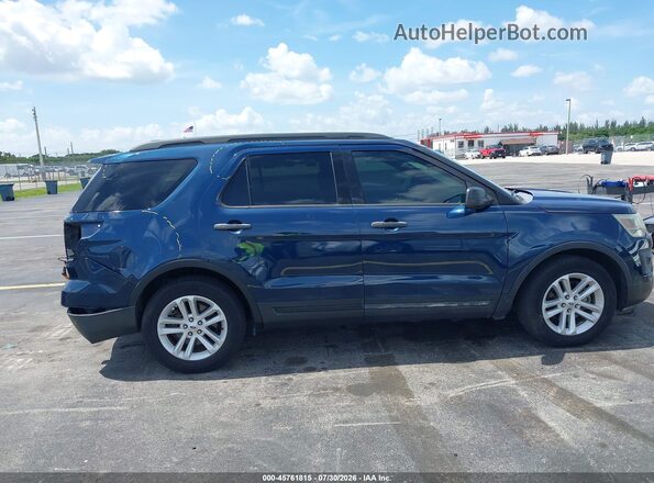 1FM5K7B84GGB01373 2016 FORD EXPLORER Синий Панорамный вид салона 360°