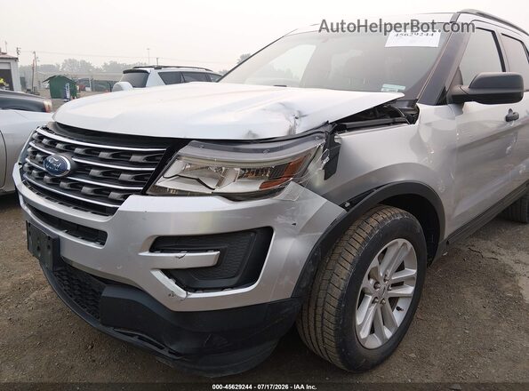 1FM5K7B84HGD08038 2017 FORD EXPLORER Silver Widok z przodu