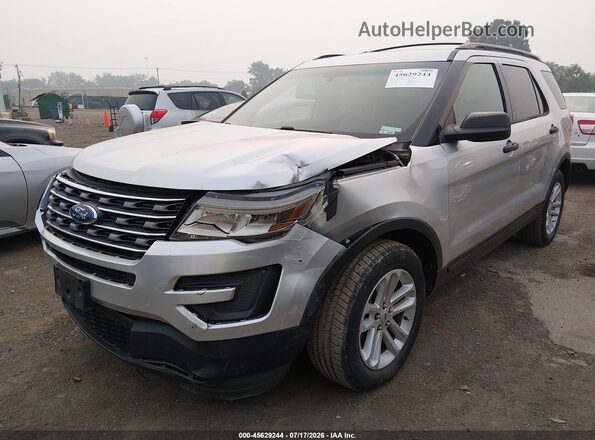 1FM5K7B84HGD08038 2017 FORD EXPLORER Silver Przód lewy