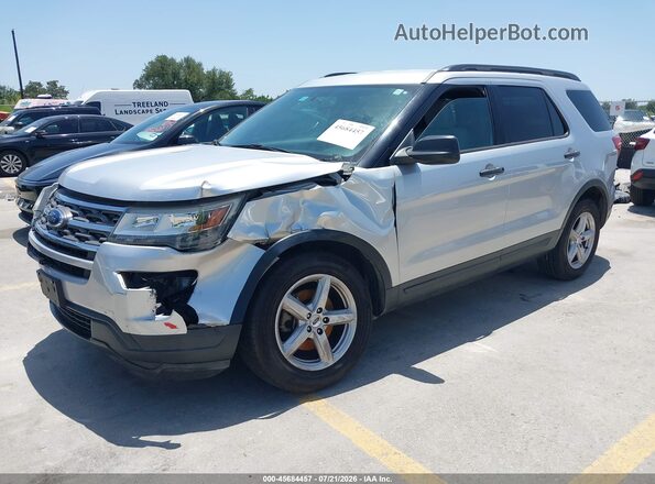 1FM5K7B86JGA67170 2018 FORD EXPLORER Silver წინა მარცხენა ხედი სამი მეოთხედიდან
