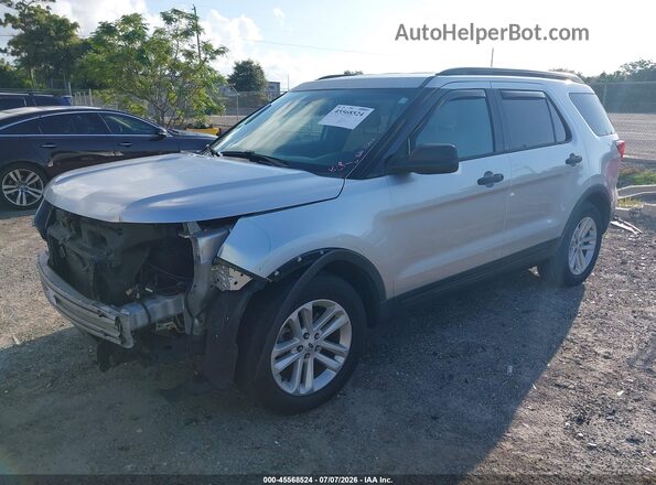 1FM5K7B87HGD79184 2017 FORD EXPLORER Silver წინა მარცხენა ხედი სამი მეოთხედიდან
