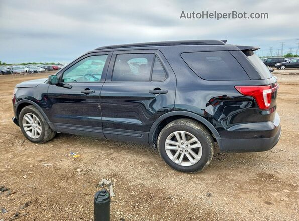1FM5K7B89HGC52422 2017 FORD EXPLORER Black Rear left