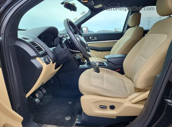 1FM5K7B89HGC52422 2017 FORD EXPLORER Black Front interior view