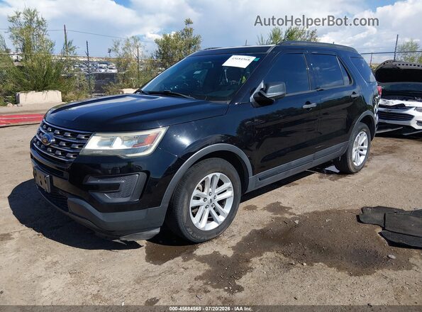 1FM5K7BH0GGC73318 2016 FORD EXPLORER Black Vista tres cuartos delantera izquierda