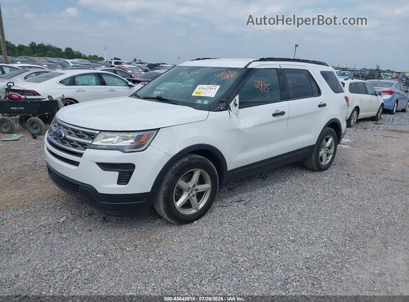 1FM5K7BH1KGA18475 2019 FORD EXPLORER White Առջևի ձախ երեք քառորդ տեսարան