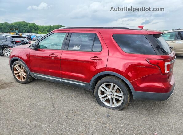 1FM5K7D80GGA42321 2016 FORD EXPLORER Red Rear left
