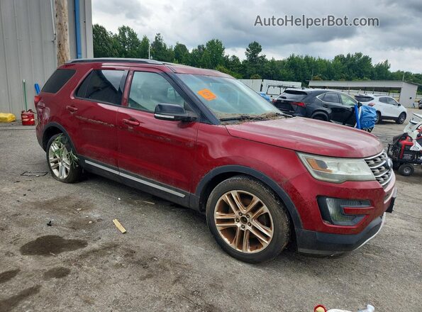 1FM5K7D80GGA42321 2016 FORD EXPLORER Red Front right