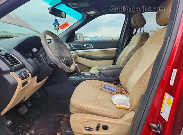 1FM5K7D80GGA42321 2016 FORD EXPLORER Red Front interior view