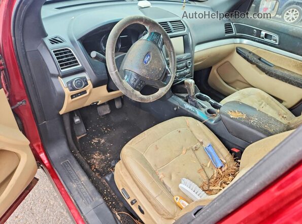 1FM5K7D80GGA42321 2016 FORD EXPLORER Red Dashboard view