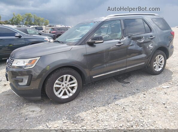 1FM5K7D80HGA01642 2017 FORD EXPLORER Gray Передня ліва чверть