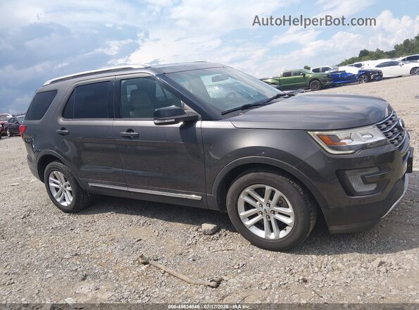 1FM5K7D80HGA01642 2017 FORD EXPLORER Gray Вид задньої частини салону