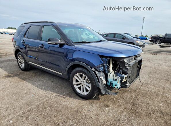 1FM5K7D80HGA91049 2017 FORD EXPLORER Синий Передняя правая четверть