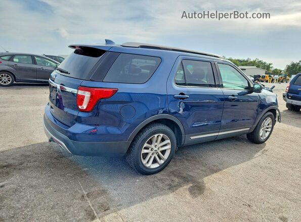 1FM5K7D80HGA91049 2017 FORD EXPLORER Синий Задняя правая четверть