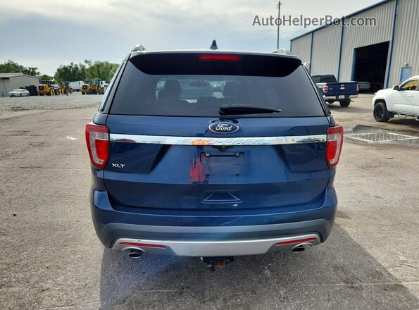 1FM5K7D80HGA91049 2017 FORD EXPLORER Синий Вид сзади
