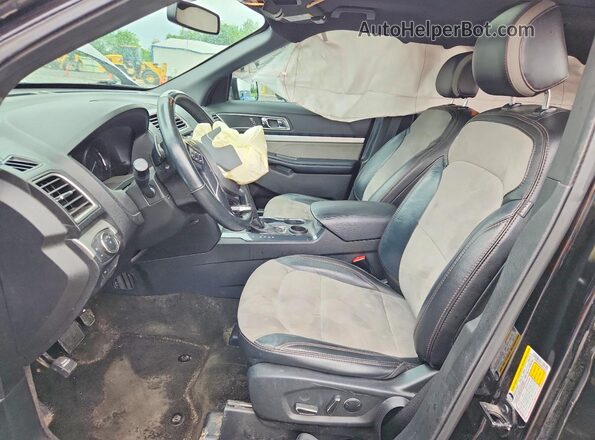 1FM5K7D80HGD50686 2017 FORD EXPLORER Black Front interior view