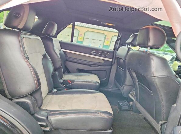 1FM5K7D80HGD50686 2017 FORD EXPLORER Black Rear seats view