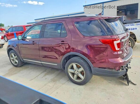 1FM5K7D80JGA41290 2018 FORD EXPLORER Burgundy Задня ліва чверть