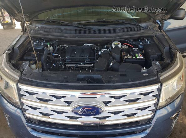 1FM5K7D80KGA15824 2019 FORD EXPLORER Синий Вид подкапотного пространства