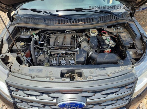 1FM5K7D80KGA95979 2019 FORD EXPLORER Black Vista del compartimento del motor
