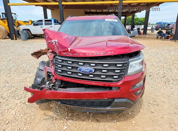 1FM5K7D81HGA25741 2017 FORD EXPLORER Red Widok z przodu