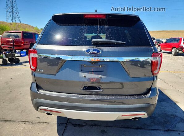 1FM5K7D81HGD16482 2017 FORD EXPLORER Black Rear view