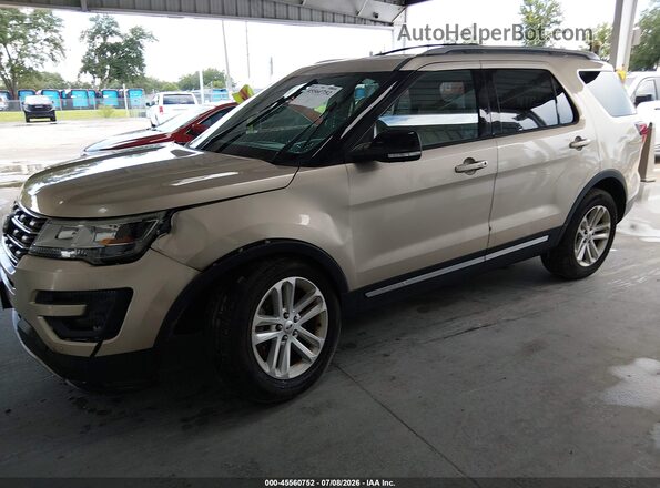 1FM5K7D81HGD49885 2017 FORD EXPLORER Beige Vista tres cuartos delantera izquierda