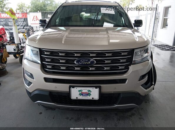 1FM5K7D81HGD49885 2017 FORD EXPLORER Beige Vista del cuadro de instrumentos