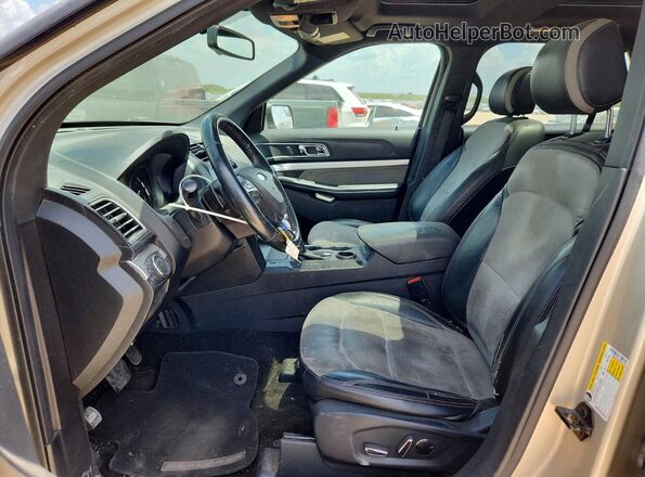 1FM5K7D81HGE22737 2017 FORD EXPLORER Gold Вид салону спереду