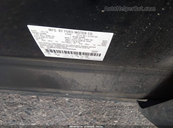 1FM5K7D81JGA66098 2018 FORD EXPLORER Black ძრავის განყოფილების ხედი
