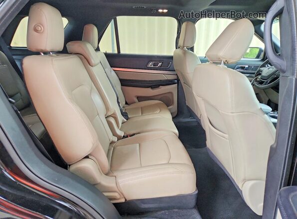 1FM5K7D81JGC38923 2018 FORD EXPLORER Black Widok wnętrza z tyłu