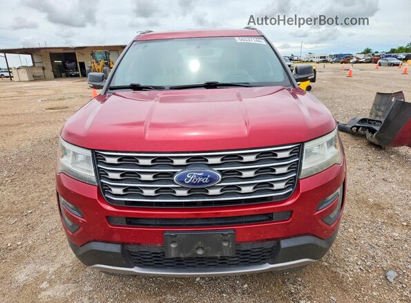 1FM5K7D82GGA51487 2016 FORD EXPLORER Red წინა ხედი