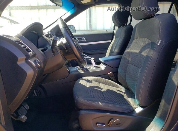 1FM5K7D82HGD09606 2017 FORD EXPLORER Black წინა სალონის ხედი