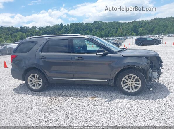 1FM5K7D82HGE08460 2017 FORD EXPLORER Gray Widok wnętrza z tyłu