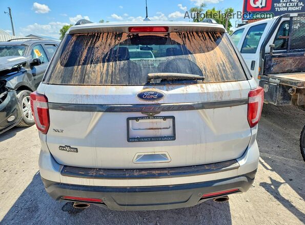 1FM5K7D82JGC05414 2018 FORD EXPLORER Silver Вид ззаду