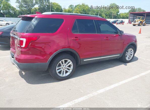1FM5K7D83GGA22595 2016 FORD EXPLORER Burgundy Trasero derecho