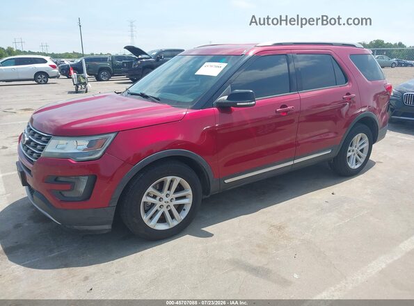 1FM5K7D83GGA22595 2016 FORD EXPLORER Burgundy Vista tres cuartos delantera izquierda