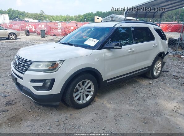 1FM5K7D83GGA42717 2016 FORD EXPLORER White წინა მარცხენა ხედი სამი მეოთხედიდან
