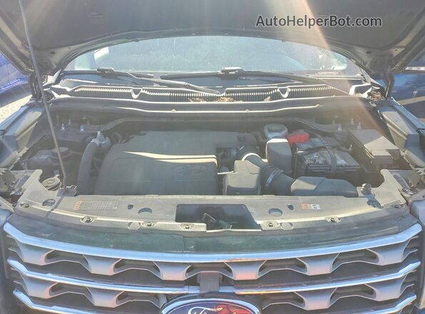 1FM5K7D83HGC46581 2017 FORD EXPLORER Blue Vista del compartimento del motor
