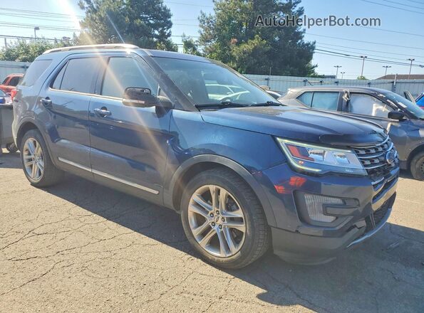 1FM5K7D83HGC46581 2017 FORD EXPLORER Blue Delantero derecho