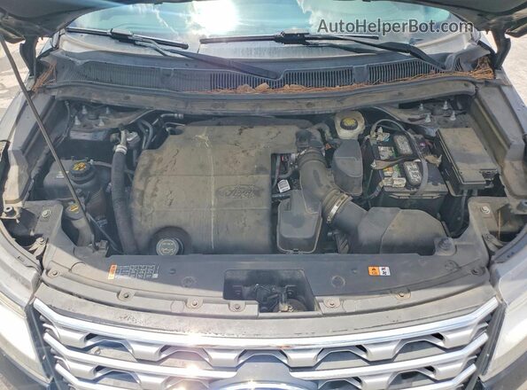 1FM5K7D83HGD76649 2017 FORD EXPLORER Black Շարժիչի բաժամունքի տեսք