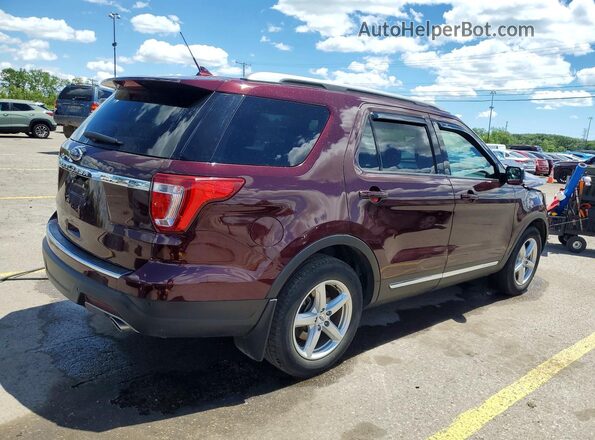 1FM5K7D83JGC25588 2018 FORD EXPLORER Burgundy Rear right