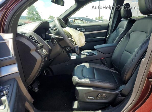 1FM5K7D83JGC25588 2018 FORD EXPLORER Burgundy Front interior view