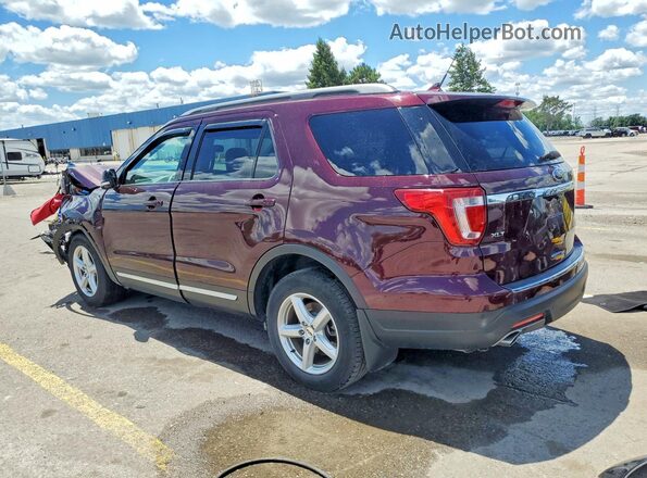 1FM5K7D83JGC25588 2018 FORD EXPLORER Burgundy Rear left