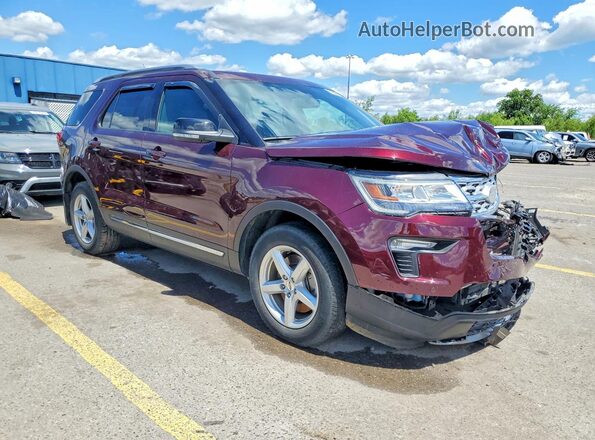 1FM5K7D83JGC25588 2018 FORD EXPLORER Burgundy Front right