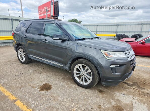 1FM5K7D83JGC27308 2018 FORD EXPLORER Gray Delantero derecho